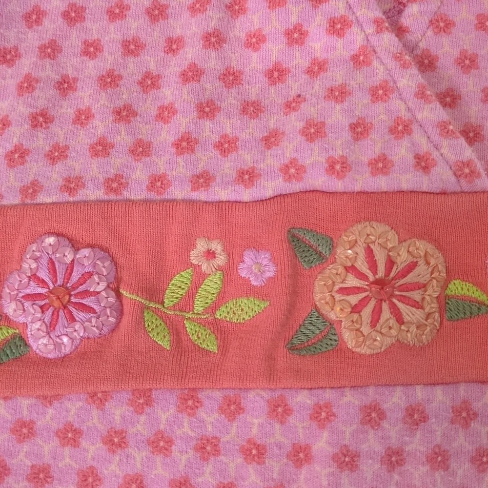 Gymboree | Faux Wrap Knit Top with Floral Embroidery and Sequins | 5